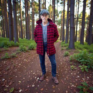 Vintage L.L. Bean Maine Wool Parka Red Black Buffalo Plaid Hunting Shooting